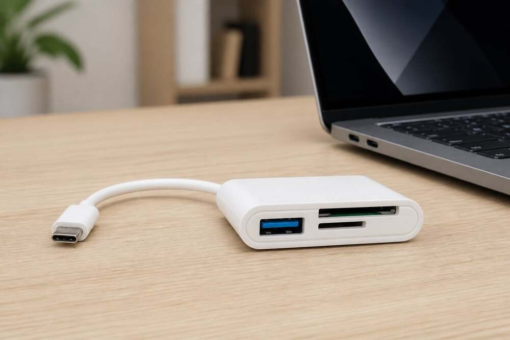 HOVEYO Technology USB-C Card Reader White